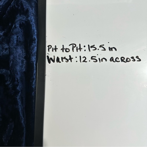 Love Cameron Mini Dress Size XS Blue Velvet Y2K Whimsygoth Fairy Sapphire Bow - Picture 7 of 7